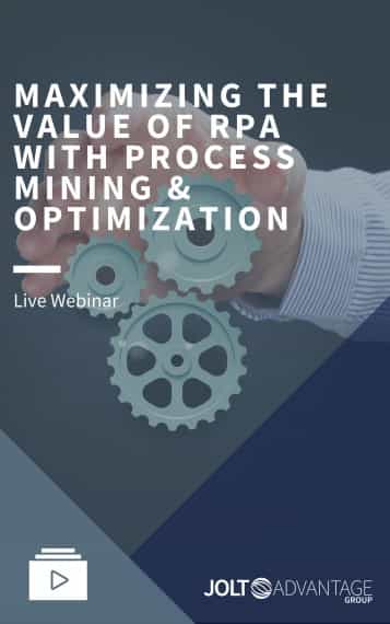 Webinar Cover - MAXIMIZING THE VALUE OF RPA WITH PROCESS MINING & OPTIMIZATION